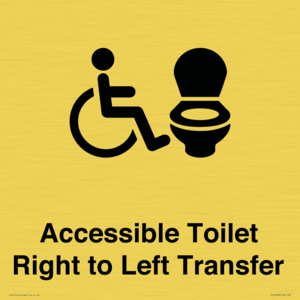 Accessible Toilet with Right to Left Transfer